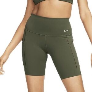 NWT Nike Universa Women’s High Rise 8” Shorts in Cargo Khaki in size Small